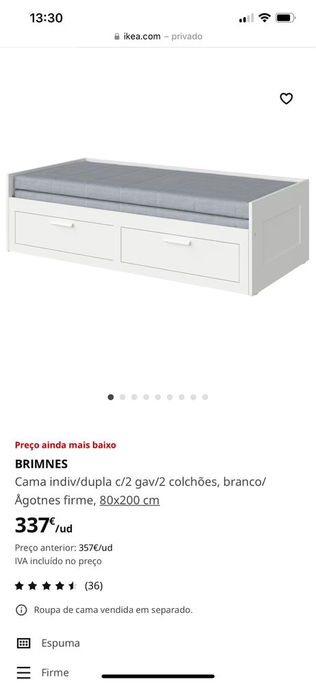 Sofa cama-BRIMNES (IKEA)