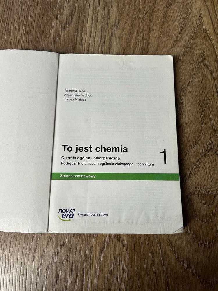 To jest chemia 1, zakres podstawowy
