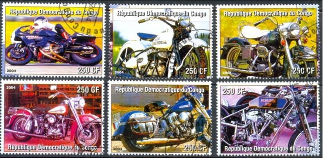 T.0903 CONGO Znaczki seria Motoryzacja MOTORY Harley II