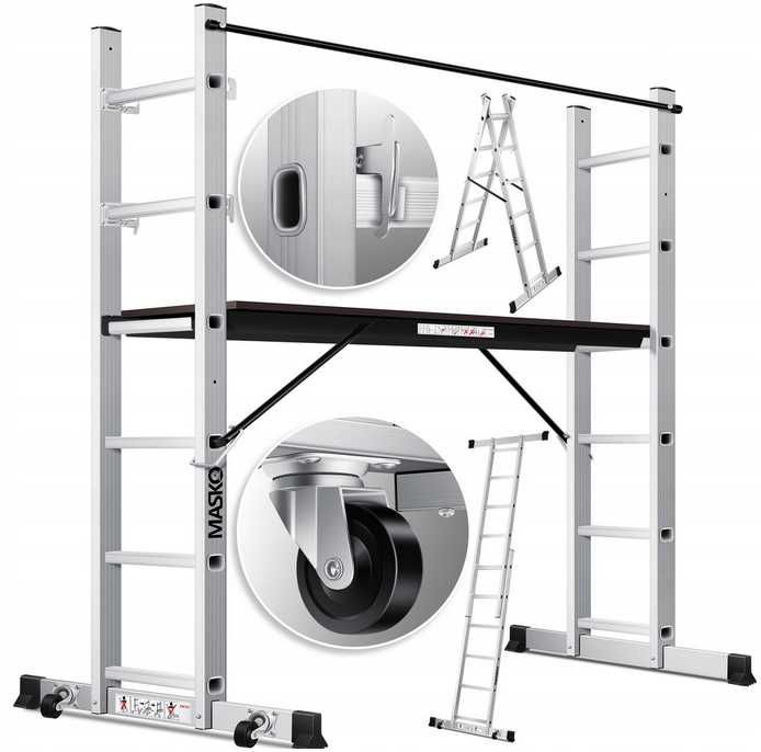 Drabina/ rusztowanie aluminiowe do 150 kg