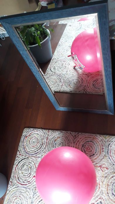 Lustro drewniana rama faza fazowane duże