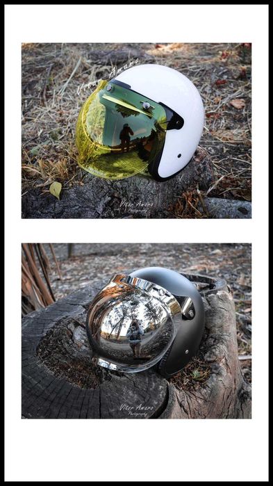 Capacete Vintage/Old School/Retro (Preto Mate ou Branco)|NOVOS