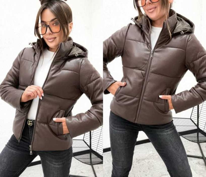 Kurtka Eko Skóra Ocielpana XXL Biust 120 cm