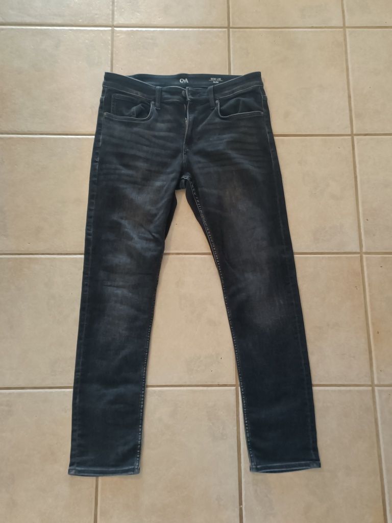Calça de Ganga Preta Elástica