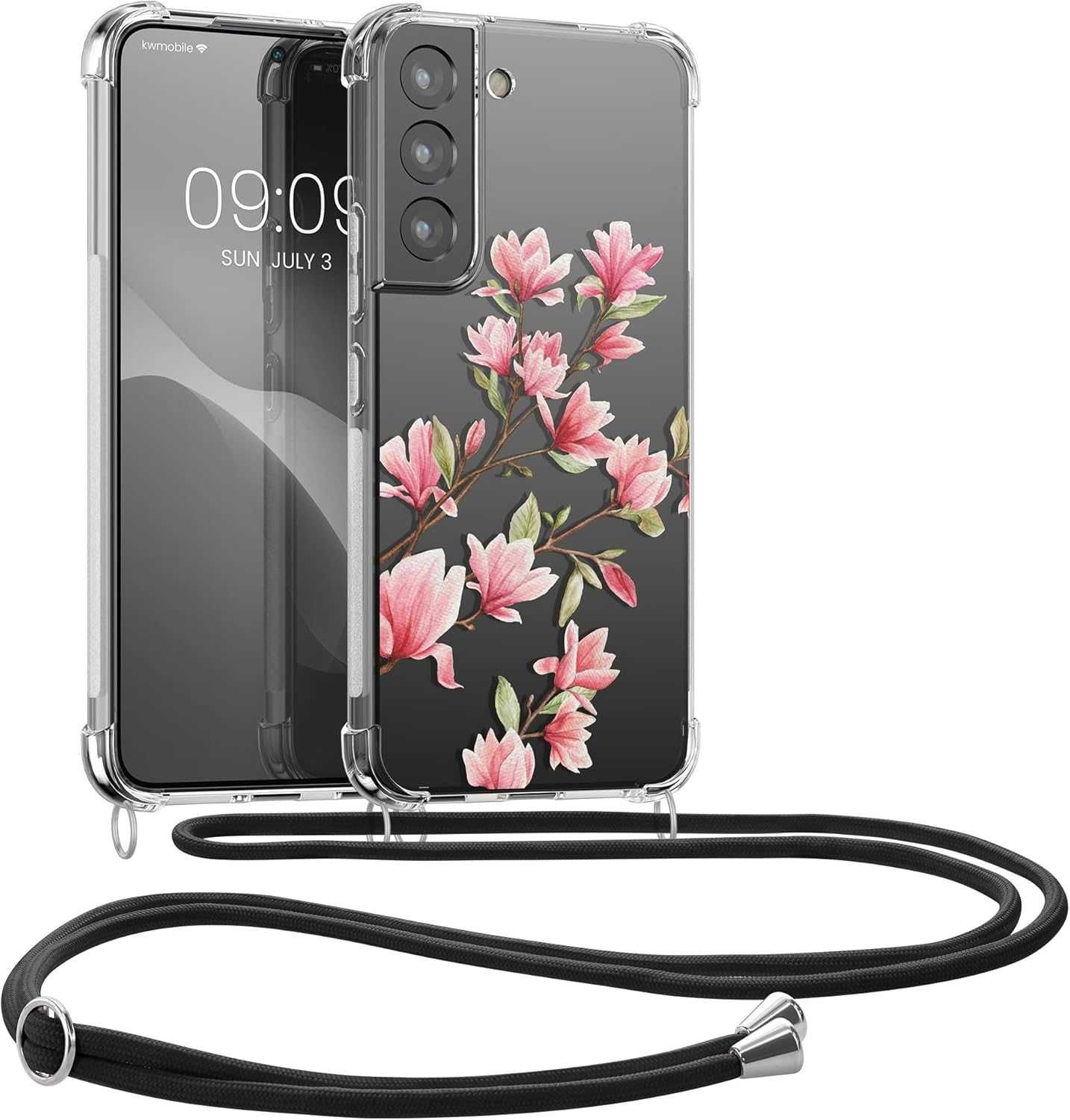 Kwmobile etui plecki z łańcuszkiem do Samsung Galaxy S22 w magnolie