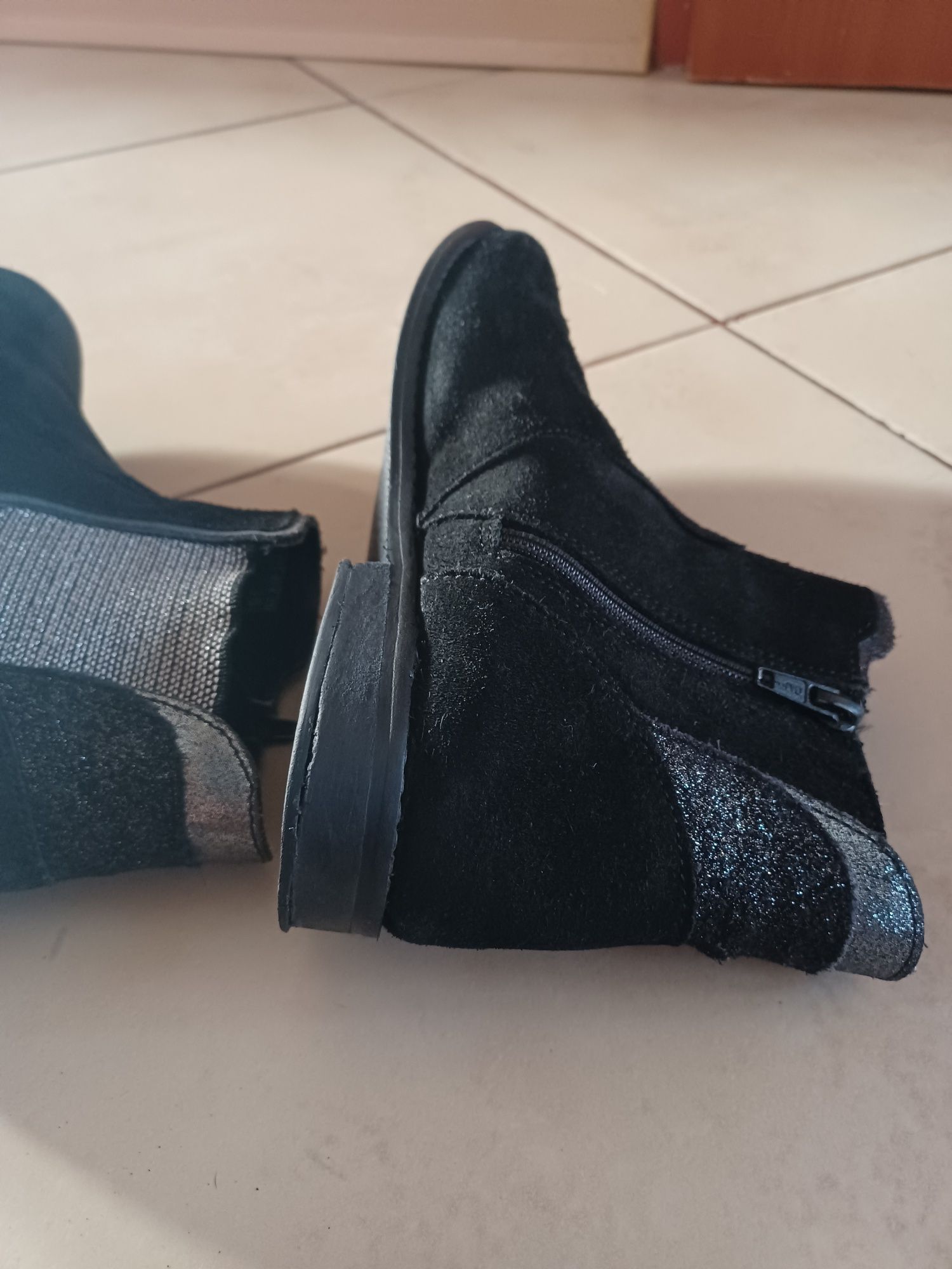 Buty jesień wiosna  sztyblety Reserved skórzane 35 dziewczynka