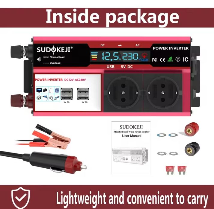 4000W Power Inverter with 2 Outlets, New64283926306178122