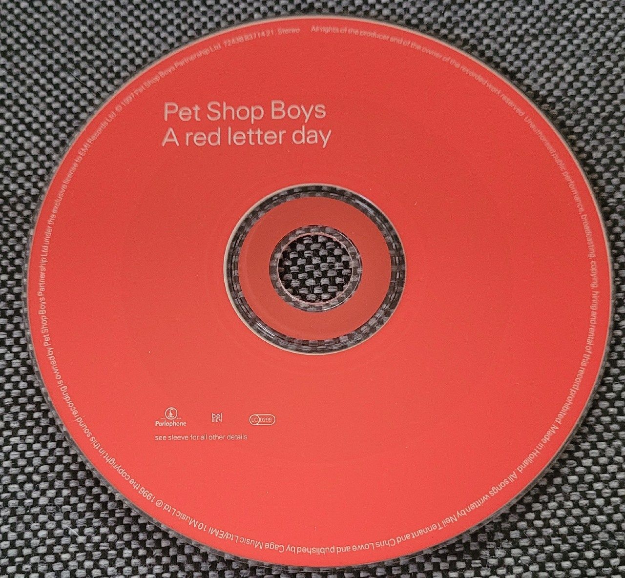 Pet Shop Boys A Red Letter Day CD Single Parlophone