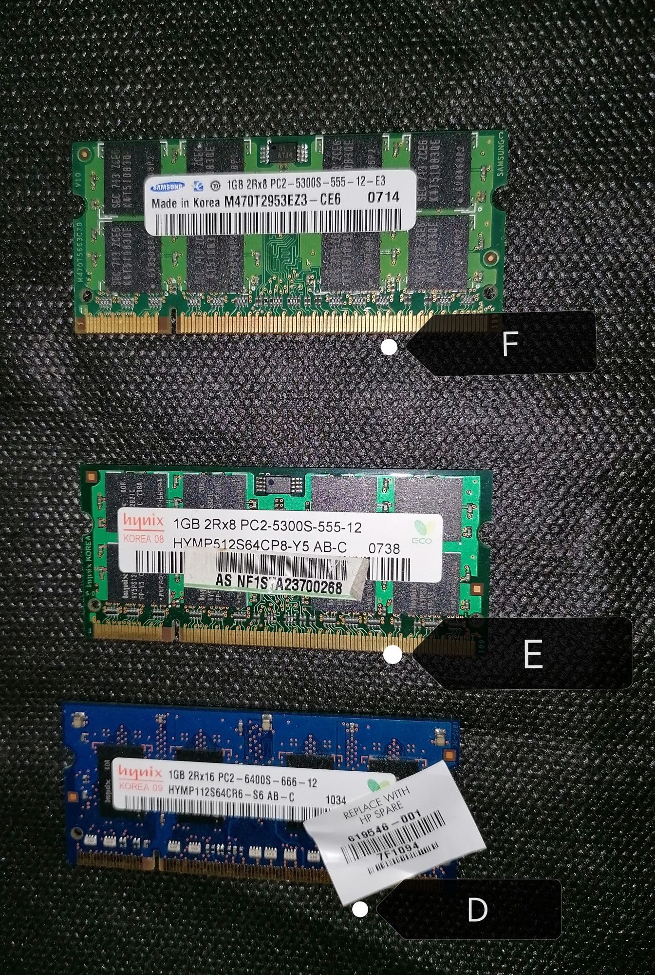 Memórias portátil DDR 2GB
