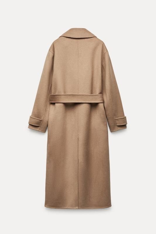 Пальто zara zw collection із вовною та ременем