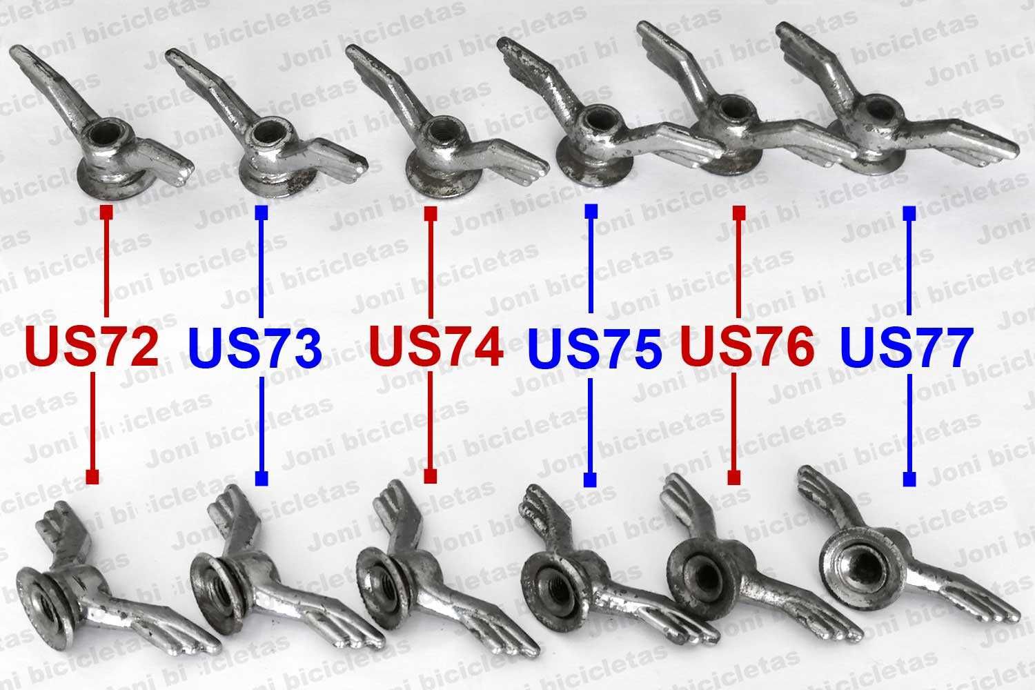 Peças antigas de bicicleta USADAS