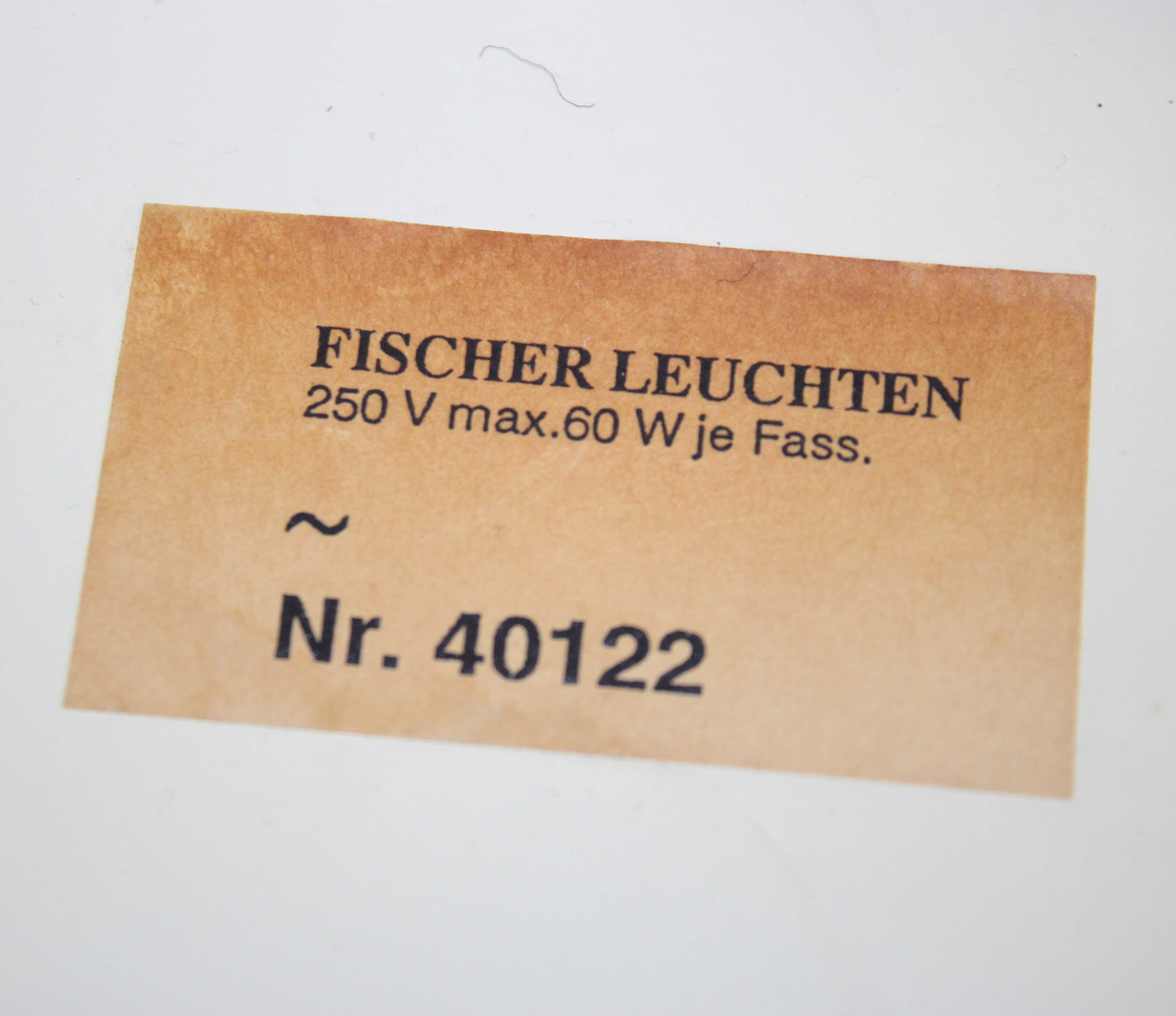 Plafon Fischer Leuchten, drewno szkło, lata 60/70