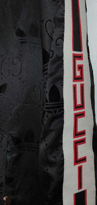 Bluza Gucci&Adidas męska Czarna rozpinana wytłaczane logo Stan db+ r.L