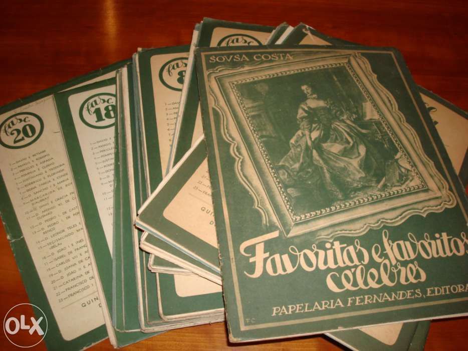 Livros da Obra "Favoritas e favoritos celebres"publicado 1950 a 19