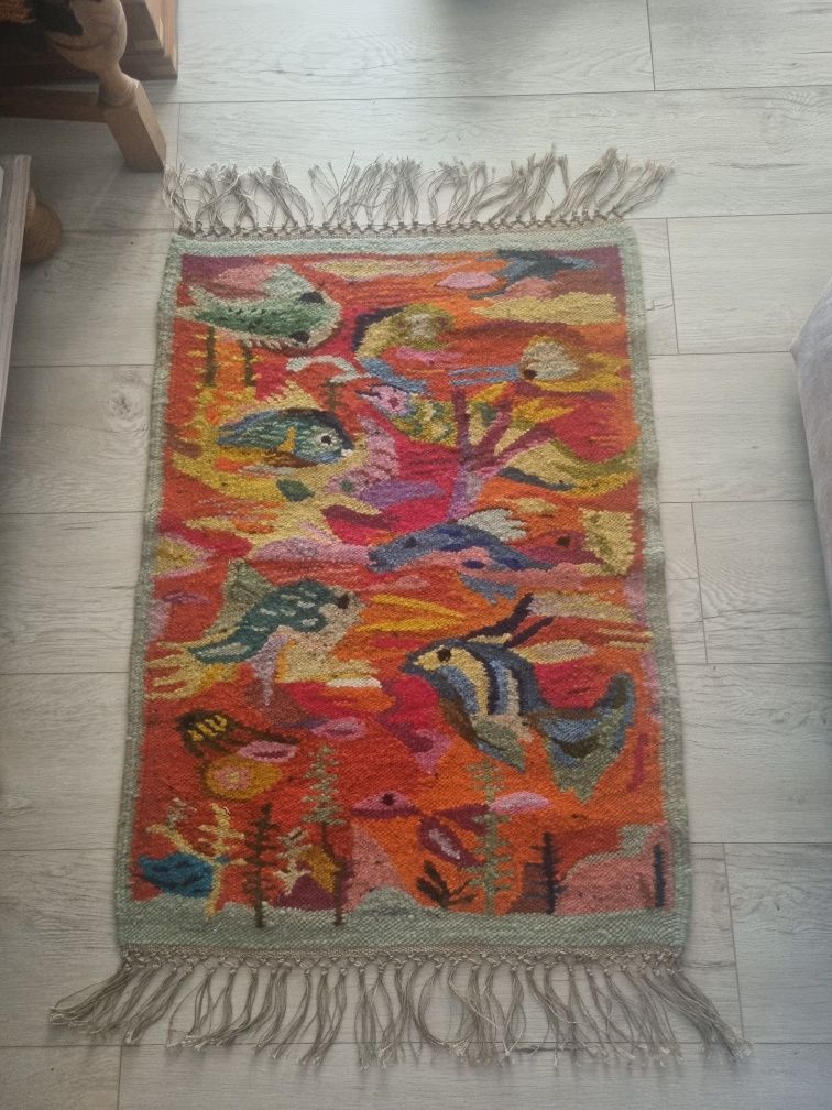 Kilim "Cepelia " lata 70-te  - "Rybki"