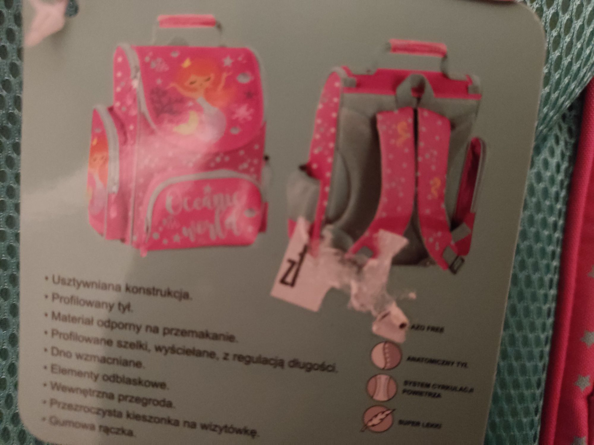 Nowy Plecak szkolny tornister  dziewczęcy syrenka pierwsza klasa