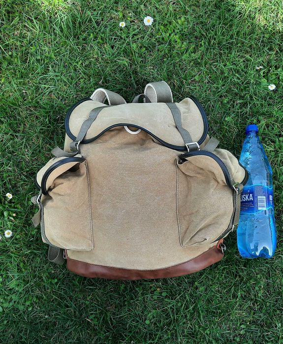 Kultowy plecak brezentowy harcerski wojskowy, z czasów PRL