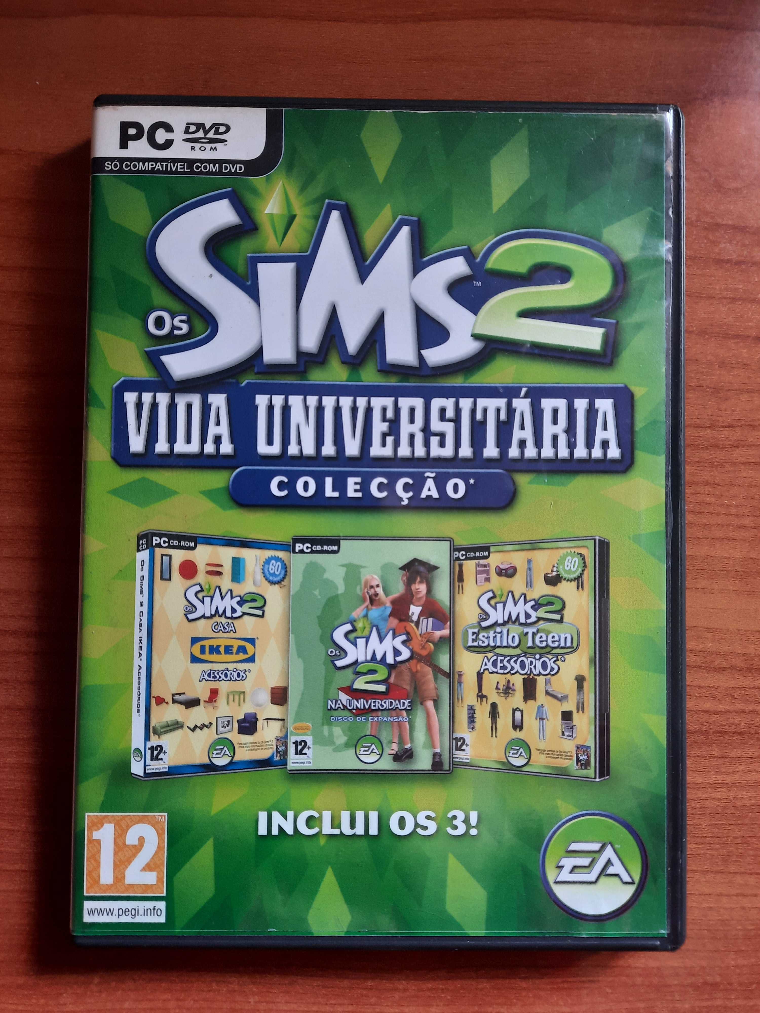 SIMS 2 COLEÇÃO Universidade + Acessórios IKEA + Acessórios Estilo Teen