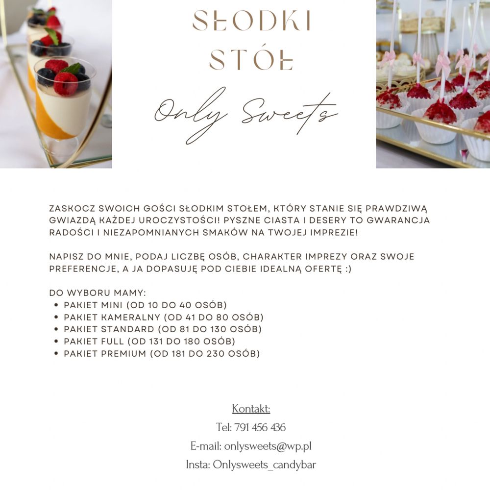 Słodki stół / Candy bar - Częstochowa i okolice