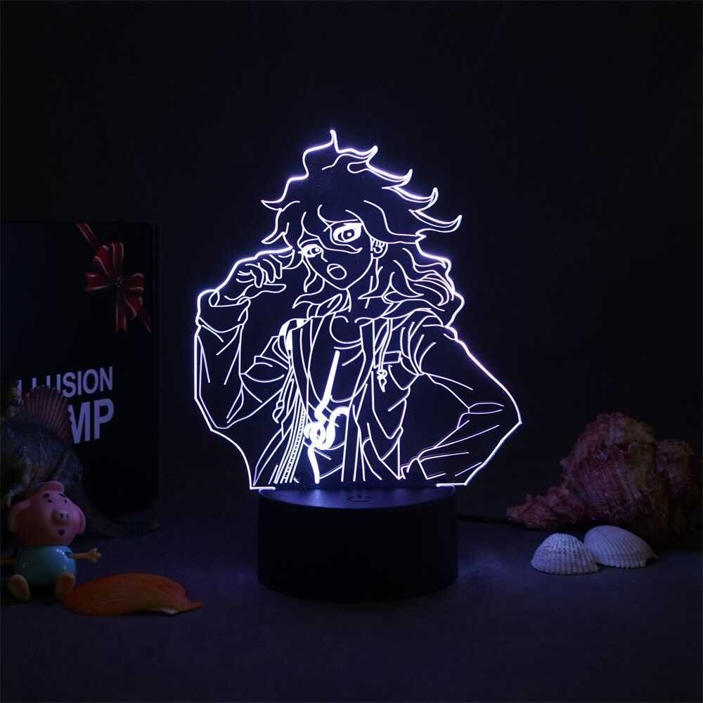 3D аниме светильник-ночник с Нагито Комаэда из Данганронпа LED лампа