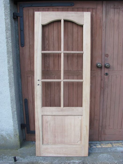 Drzwi wewnętrzne lite dębowe surowe