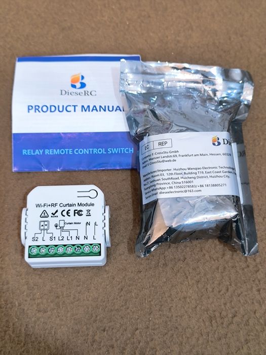 Módulo de controlo de estores inteligente Wi-Fi+RF