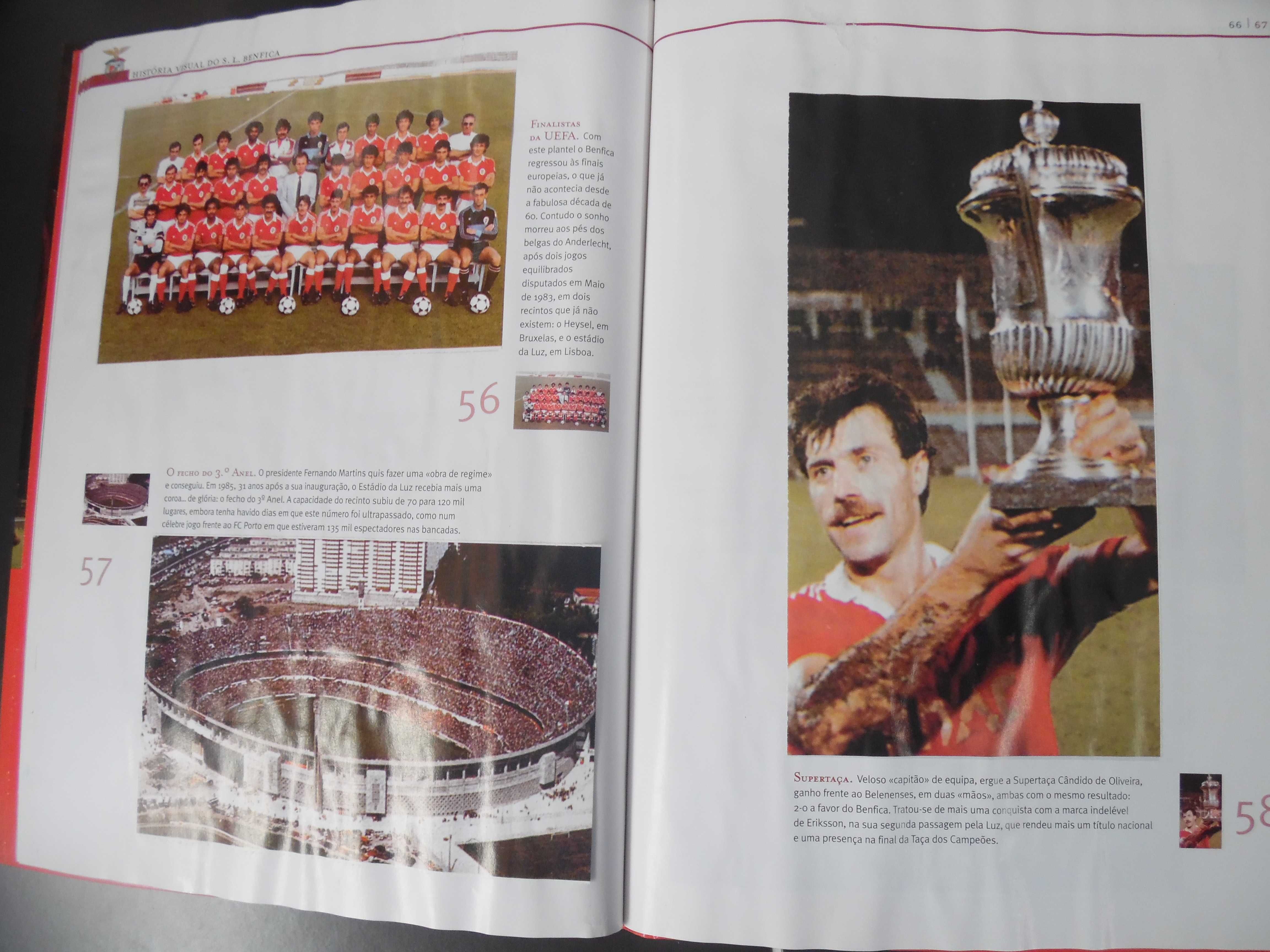 Livro História Visual do S.L. Benfica muito ilustrado. Clássicos.
