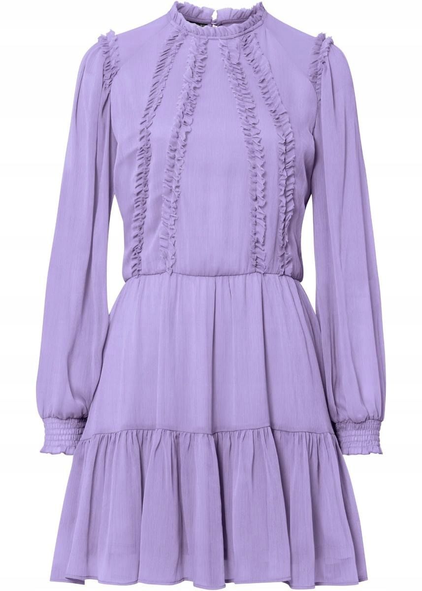 B.P.C sukienka szyfonowa liliowa r.36
