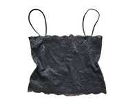Krótki czarny koronkowy top COOLCAT 36,S croptop