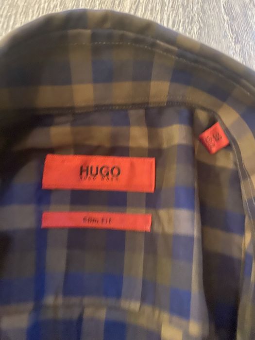Hugo Boss koszula meska z dlugimi rekawami w krate