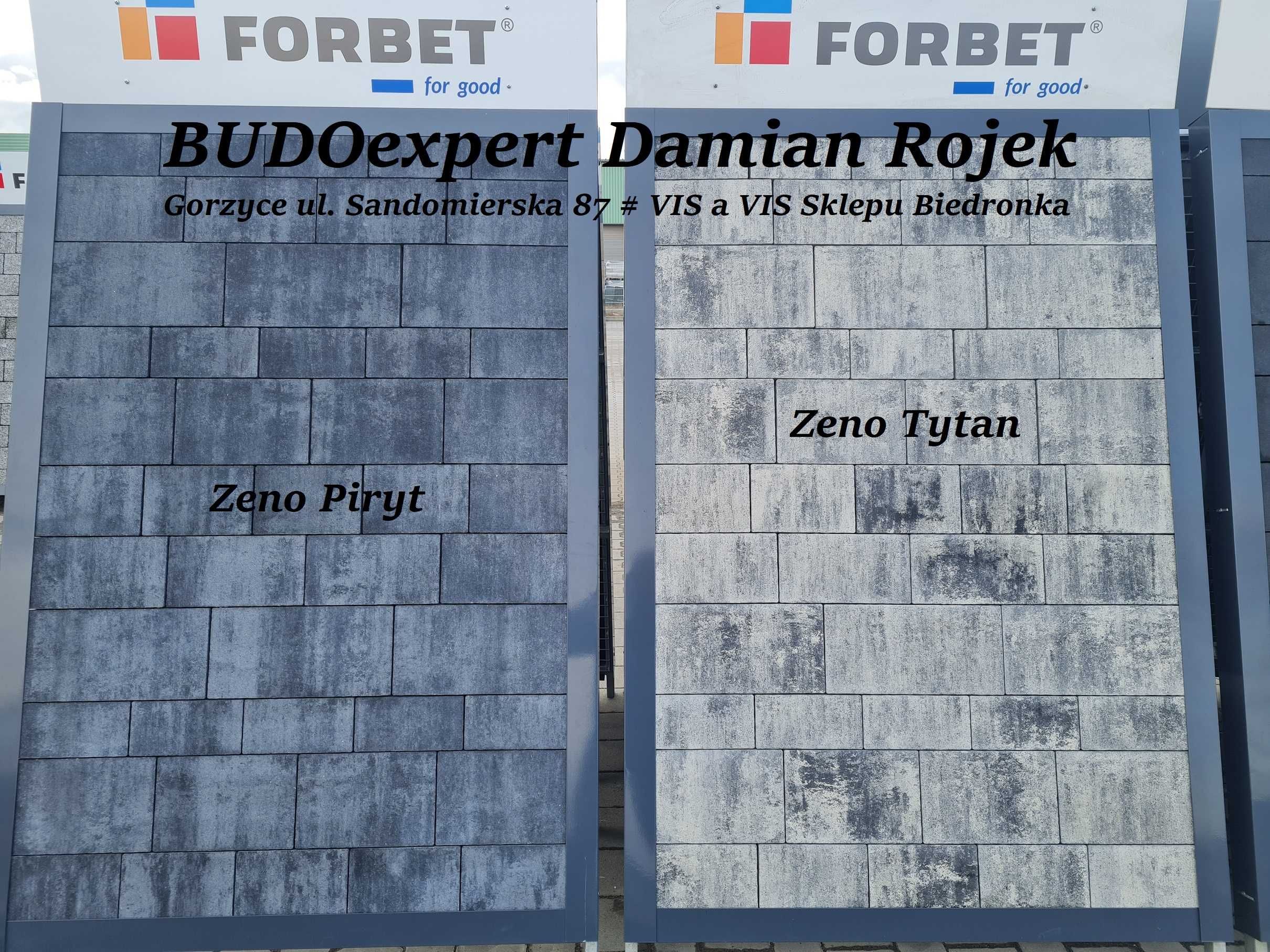 Kostka brukowa Forbet model ZENO Tytan Silver Piryt Tiramisu Tobacco