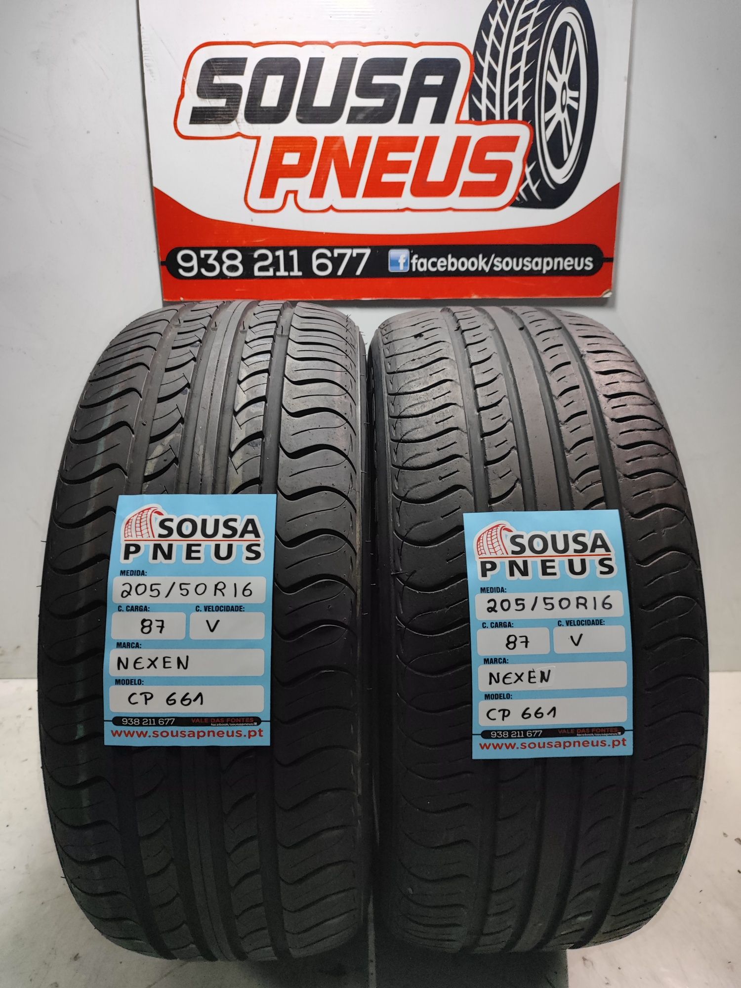 2 pneus semi novos Nexen  205/50R16  87V  Oferta do Portes