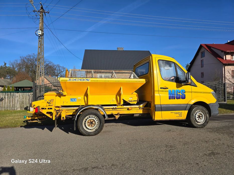 Mercedes-Benz Sprinter 313 CDi piaskarka solarka Econ Schmidt Oryginalna Zabudowa Hydraulika  Pługo Piaskarka zimowy  gritting vehicle gritter Solarka