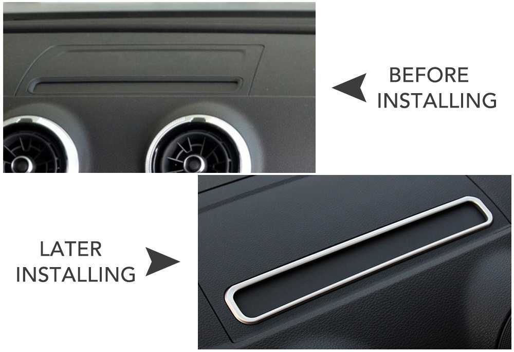 Frames Decorativos Cor de Alumínio para Audi A3 Limousine 8V