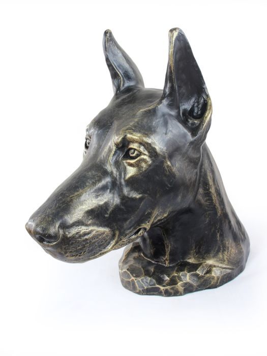 Doberman duża głowa z żywicy Art-Dog