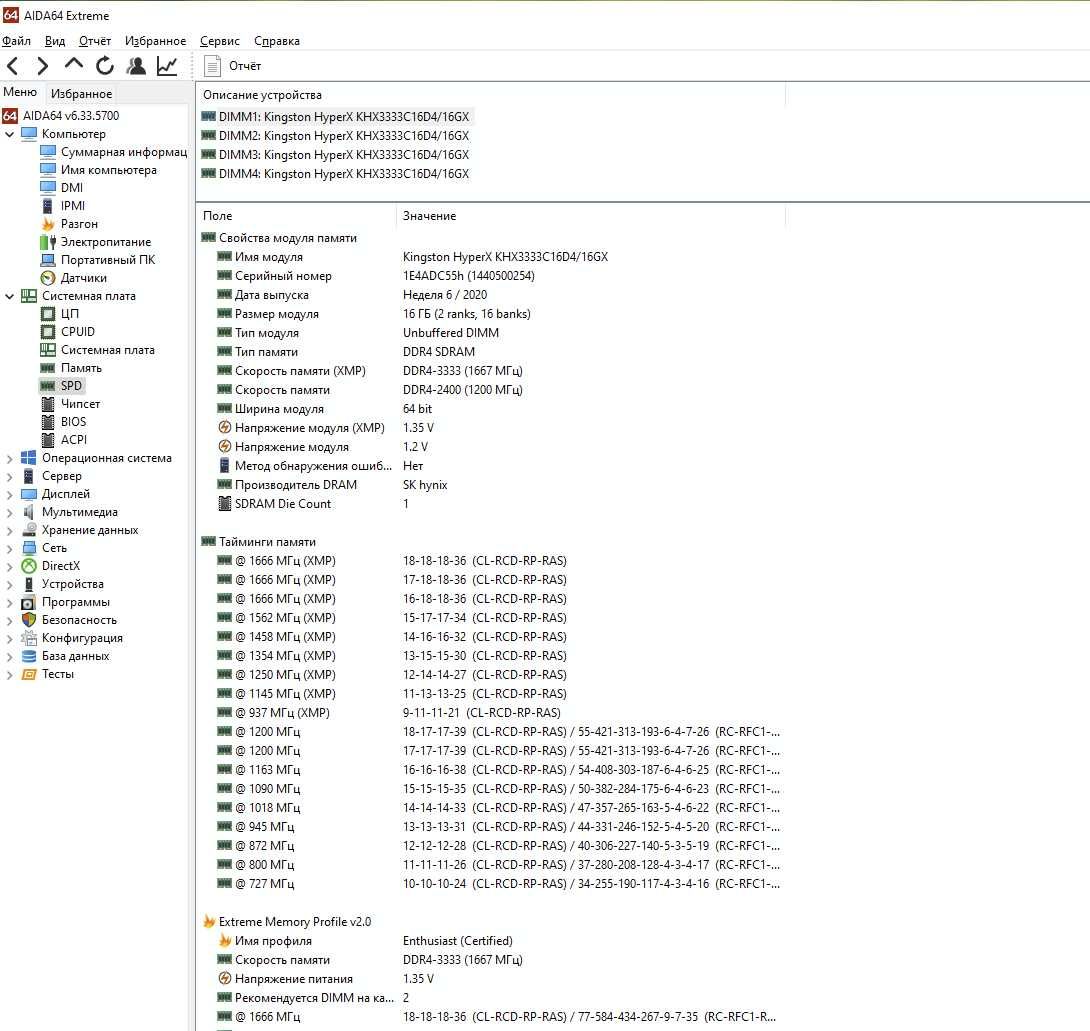 пам'ять DDR4 64GB Kit (4x16) 3333MHz CL16 HyperX PREDATOR. Trade-in