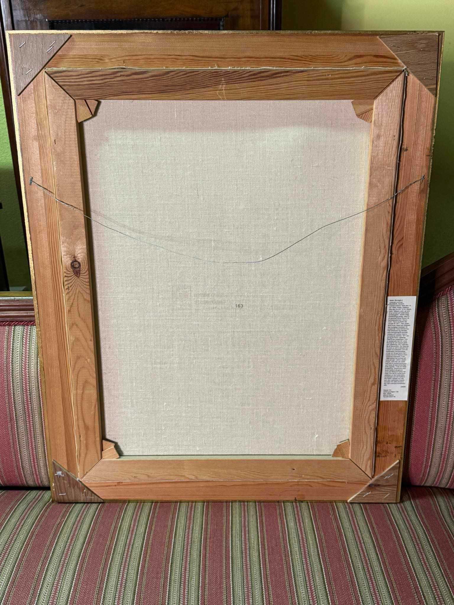 Obraz  Na Płótnie "Szwedzka Wieś " Sygnowany Nilsson Severin  78x62cm