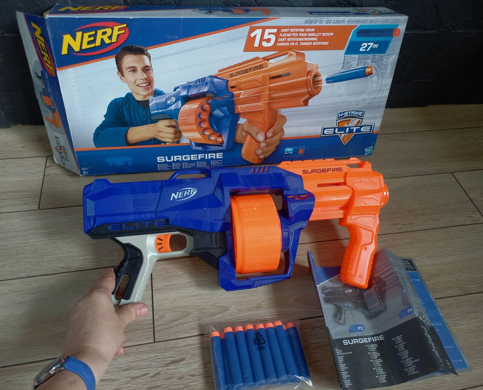 Nerf N-Strike Elite Wyrzutnia SurgeFire E0011 Hasbro 21 now. strzałek