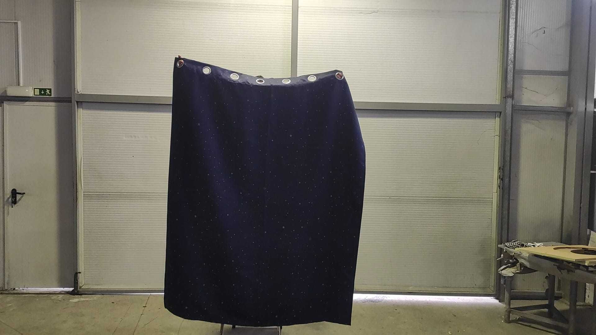 Cortinas com estrelas (Provador de loja de loupa de criança)