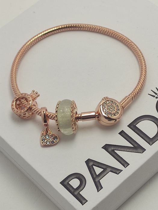 Bransoletka srebrna ALE MET z 3 charmsami