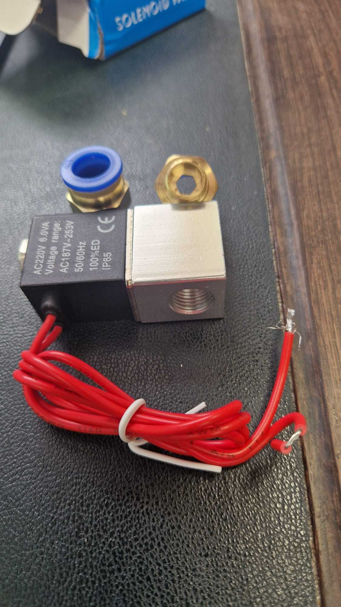 Válvula solenóide de 12mm, ac 220v para ar, água e óleo