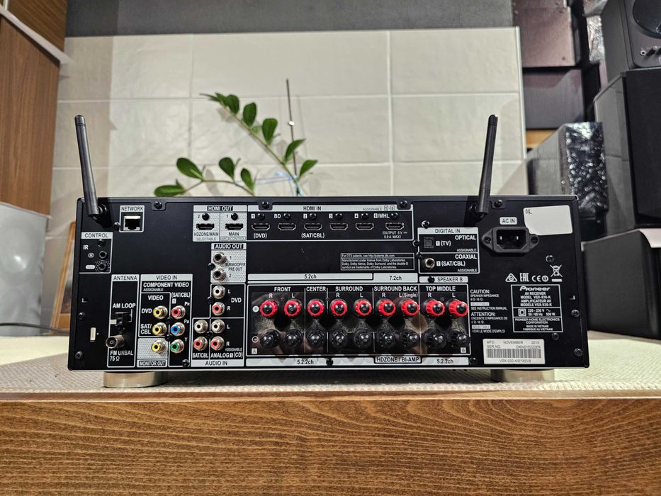 Ресивер Pioneer VSX 930-K/Dolby Atmos/4K/Wi-Fi і Bluetooth/7х150Вт