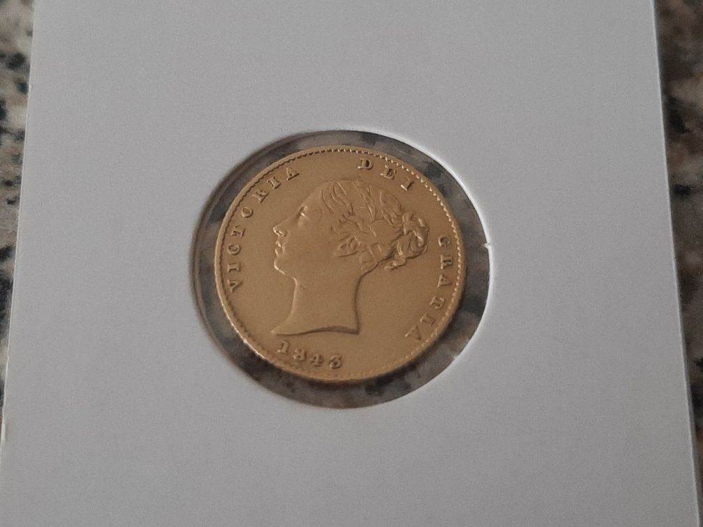 1/2 libra e 2 libras de ouro antigas sec. XIX