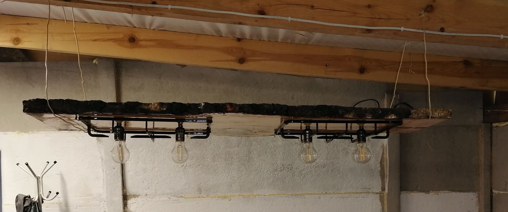 Deska żyrandol decha lampa rustykalna żywica