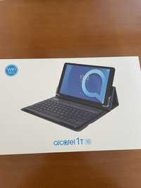 Tablet Alcatel com capa e teclado Bluetooth