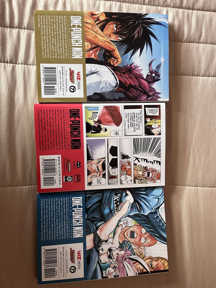 One punch man volumes 11, 14 e 15