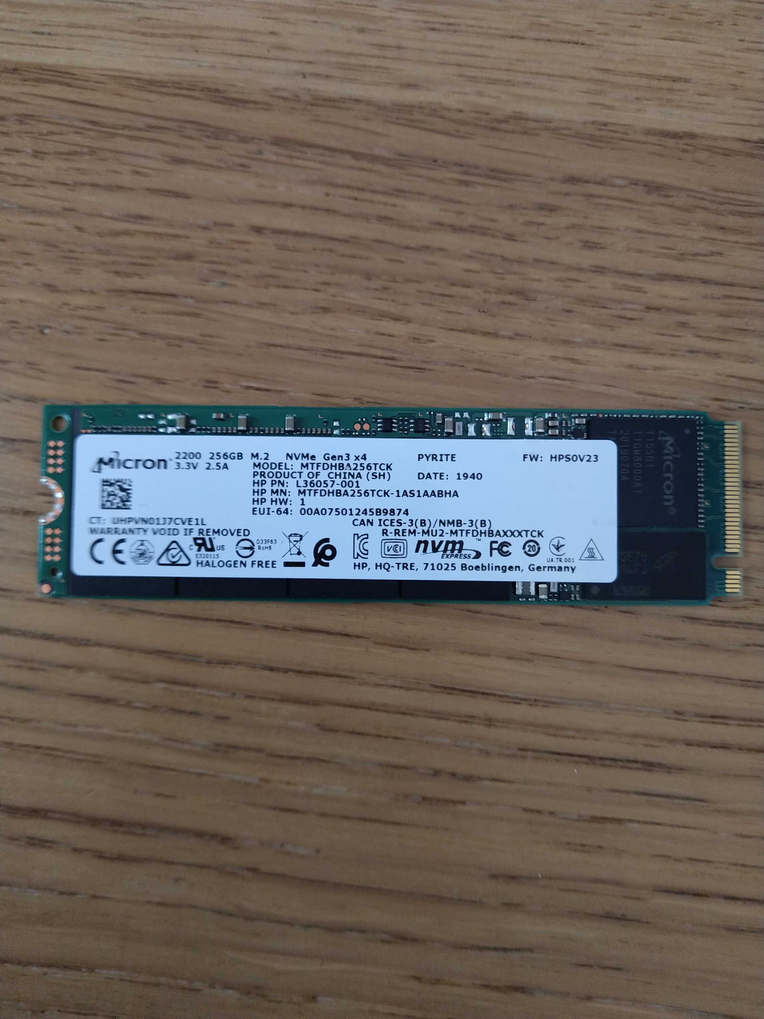 M2-sata NVME Gen3 x 4  256 gb