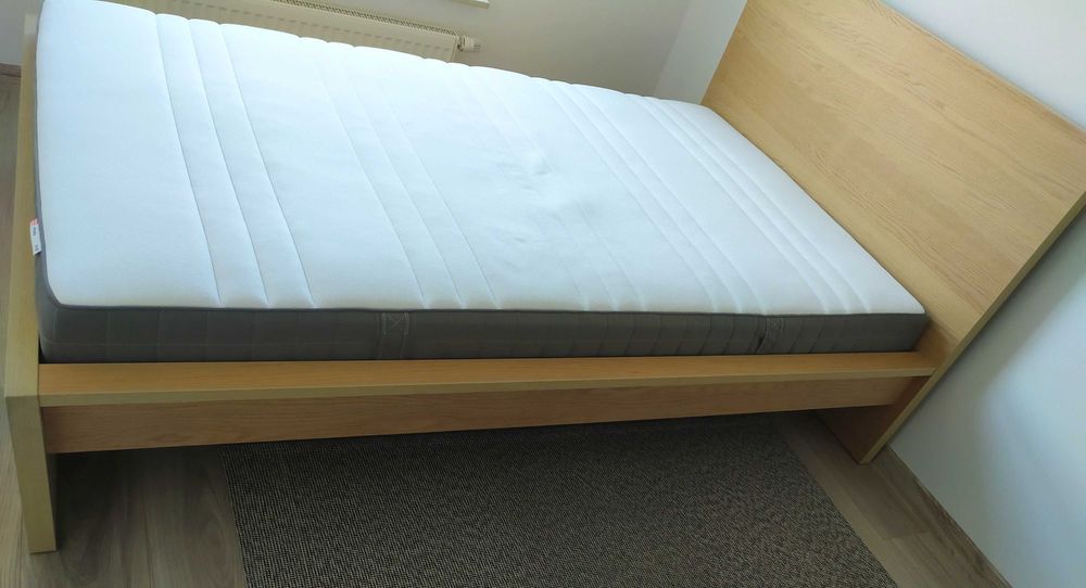 Łóżko IKEA MALM 120x200 cm Materac Hövág - Gotowy Komplet