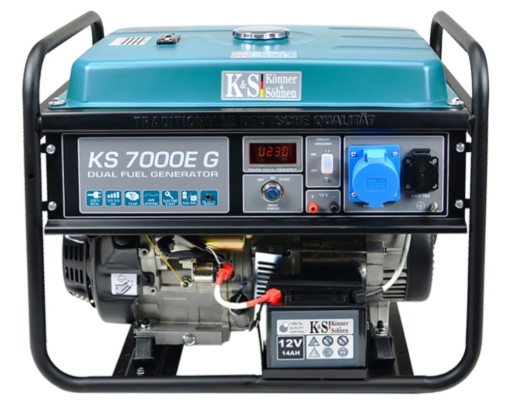НОВЫЙ запечатаный генератор KS7000EG (газ + бензин)