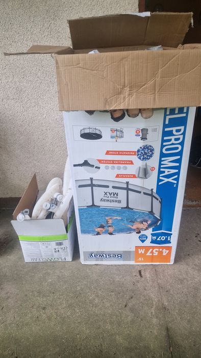 Basen stelażowy bestway 457x107 + podgrzewacz wody Flowclear+ gratisy